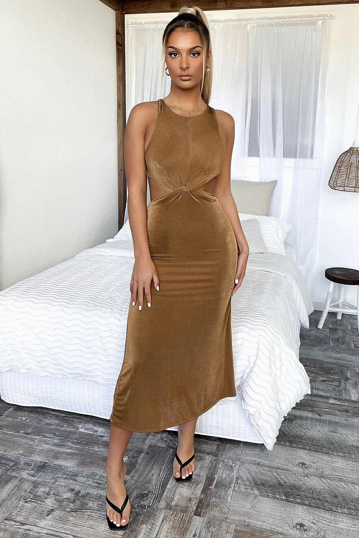 Monochrome Look Melodie Maxi Dress - Brown
