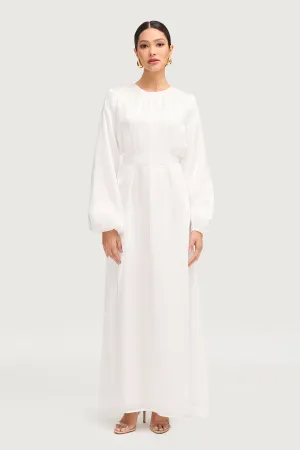 Muna Maxi Dress - White Bless Glow Soft Touch