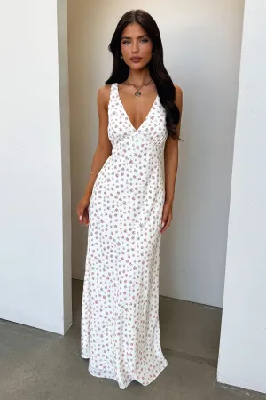 Canvas Glow Naf V-Neck Maxi Dress - Rose Floral