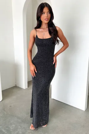 Nalani Embellished Maxi Dress - Black Smooth-Lining Chic Spirit