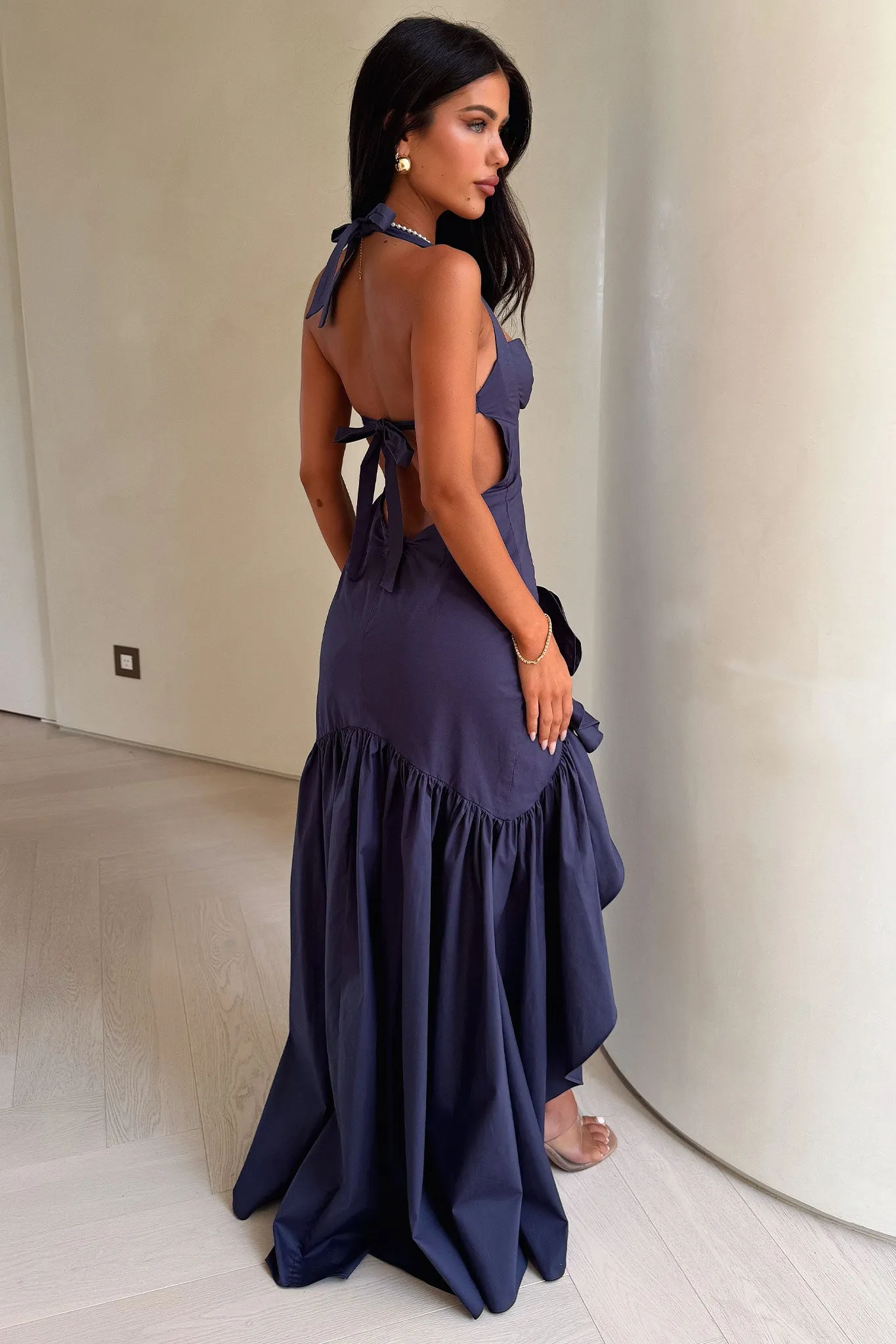 Neva Maxi Dress - Navy Godet Panels