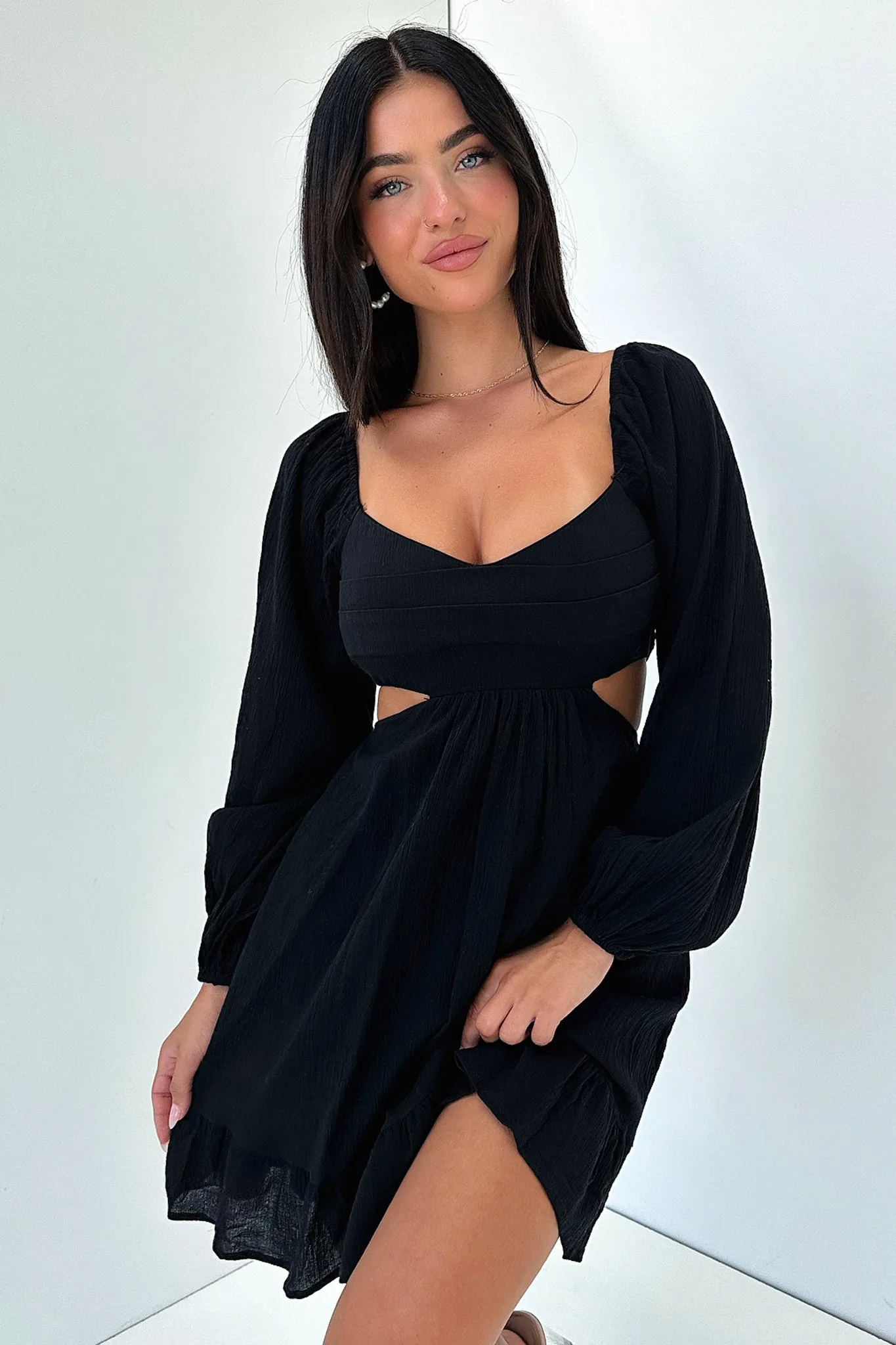 Nicole Dress - Black Chic Kiss