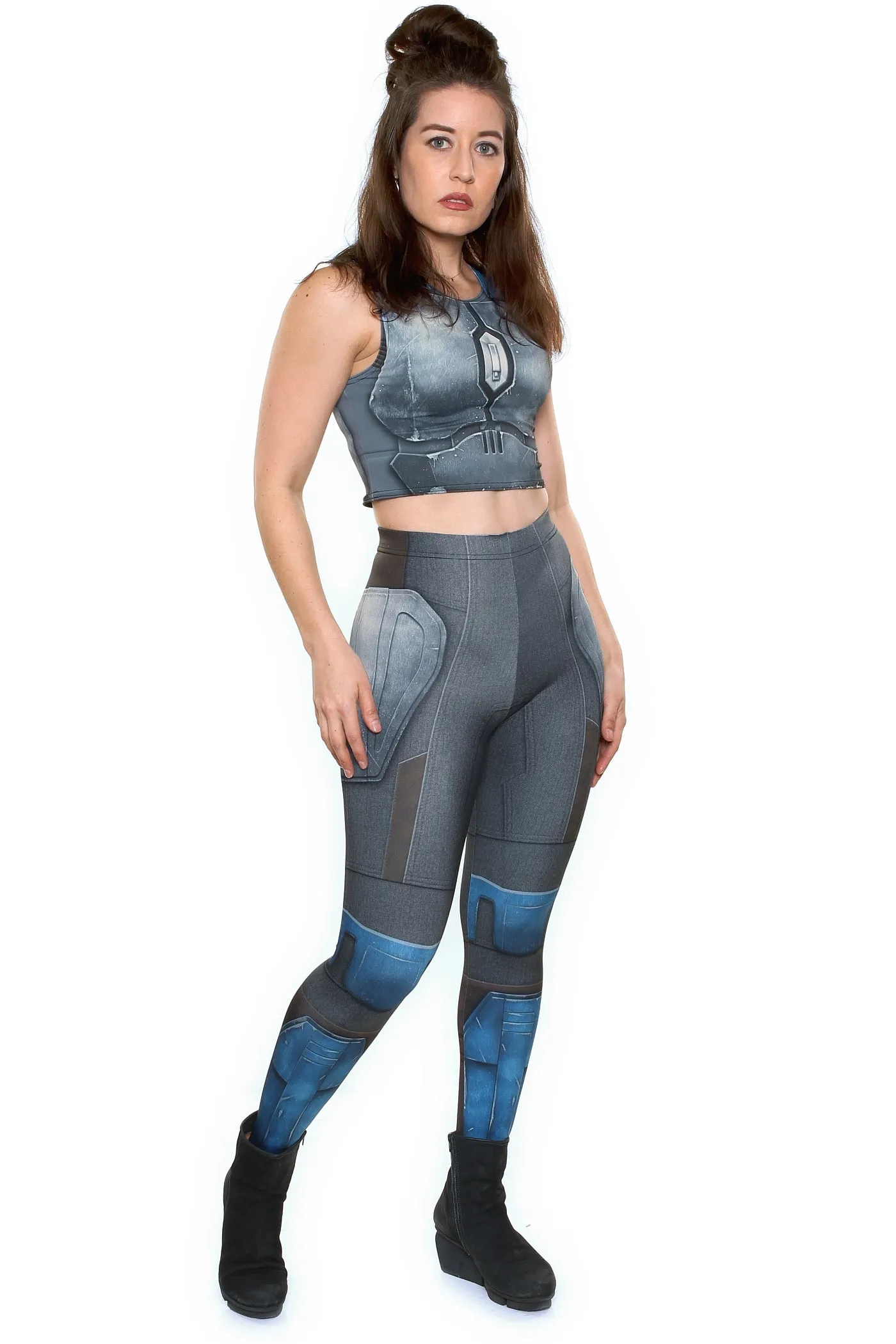 Machine-washable-quality Cold Weather Nighthawk Grey Leggings