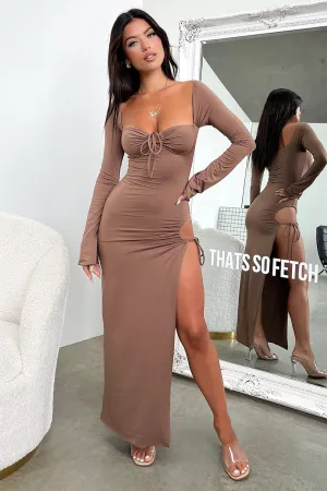 Noor Maxi Dress - Brown Hot Now plus-size