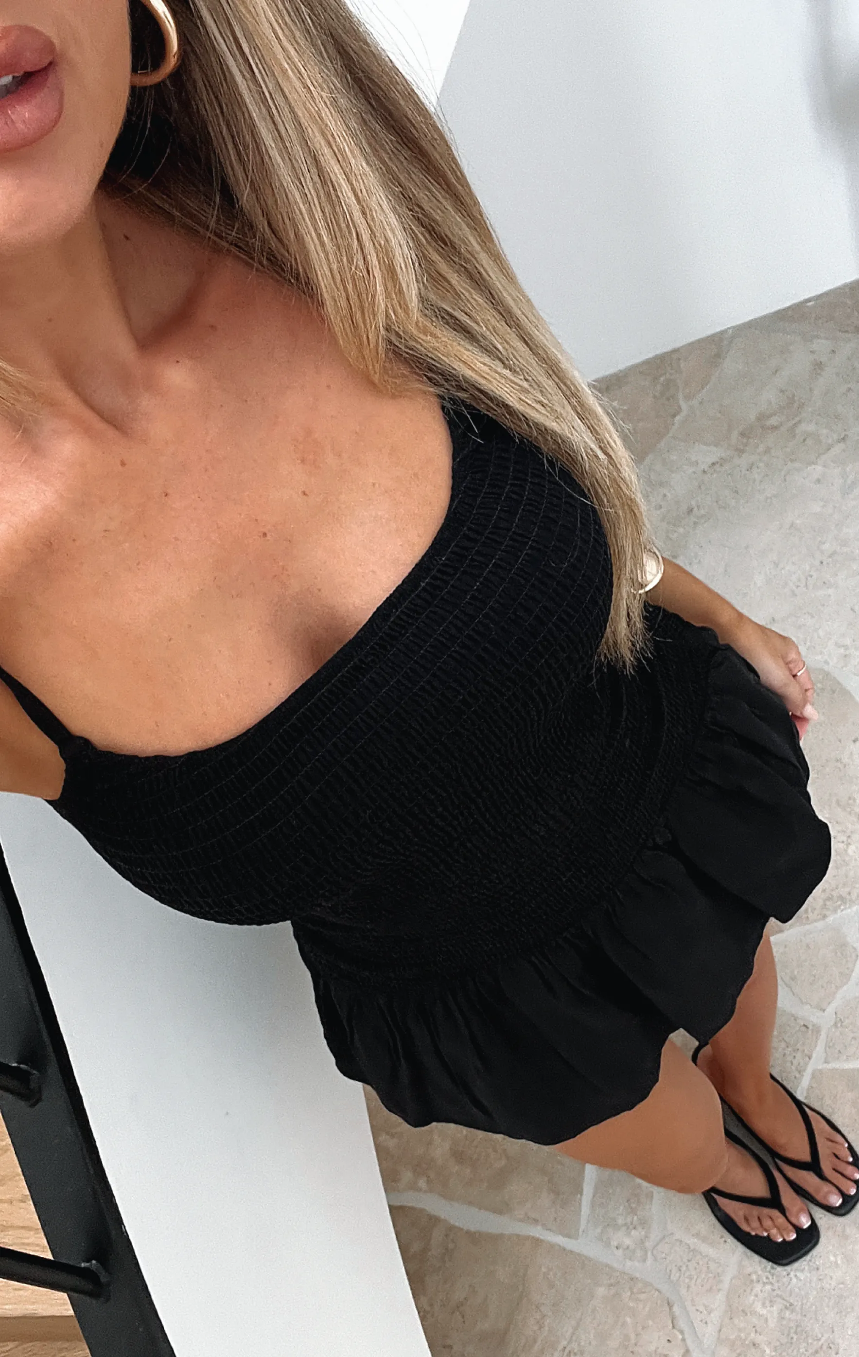 Nothing Is Over Mini Dress Black Clear Blush