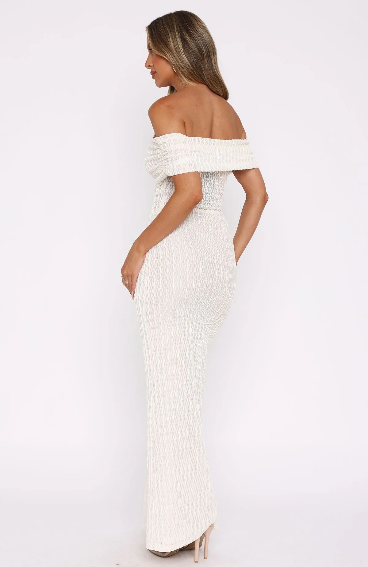 Ocean Inspired Unwritten Chapters Maxi Dress Off White