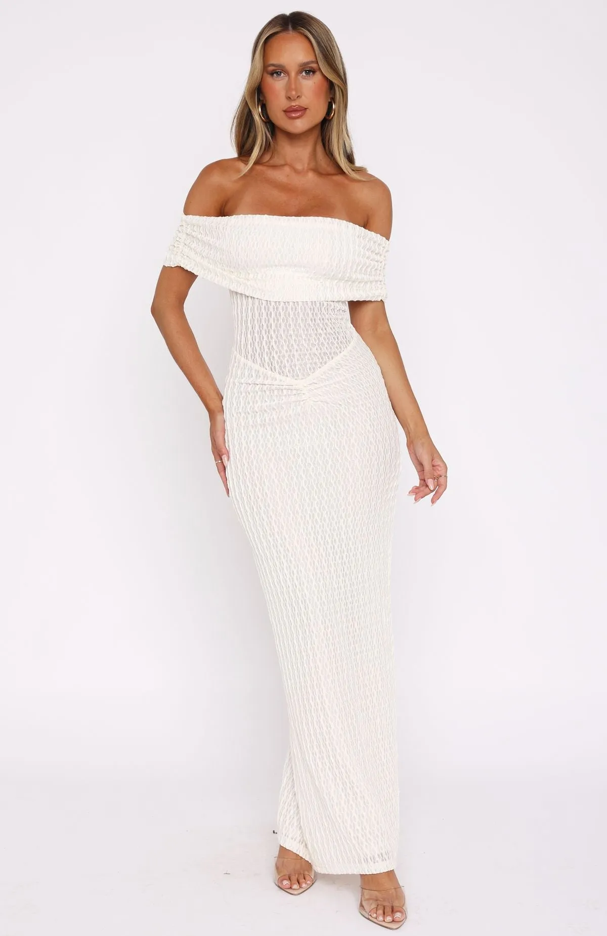 Ocean Inspired Unwritten Chapters Maxi Dress Off White
