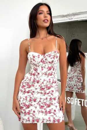 Rory Dress - Red Floral Fun Edge