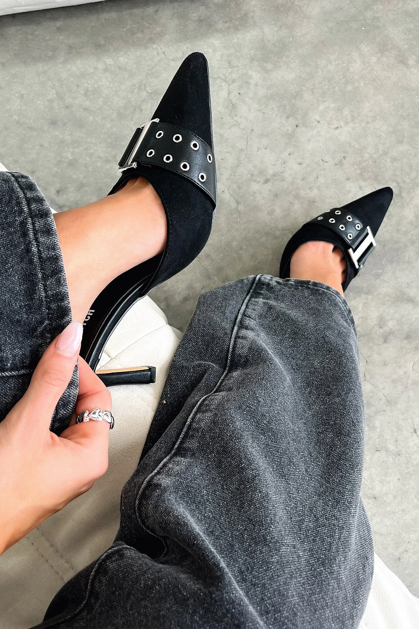 Odina Heels - Black Chic Finish