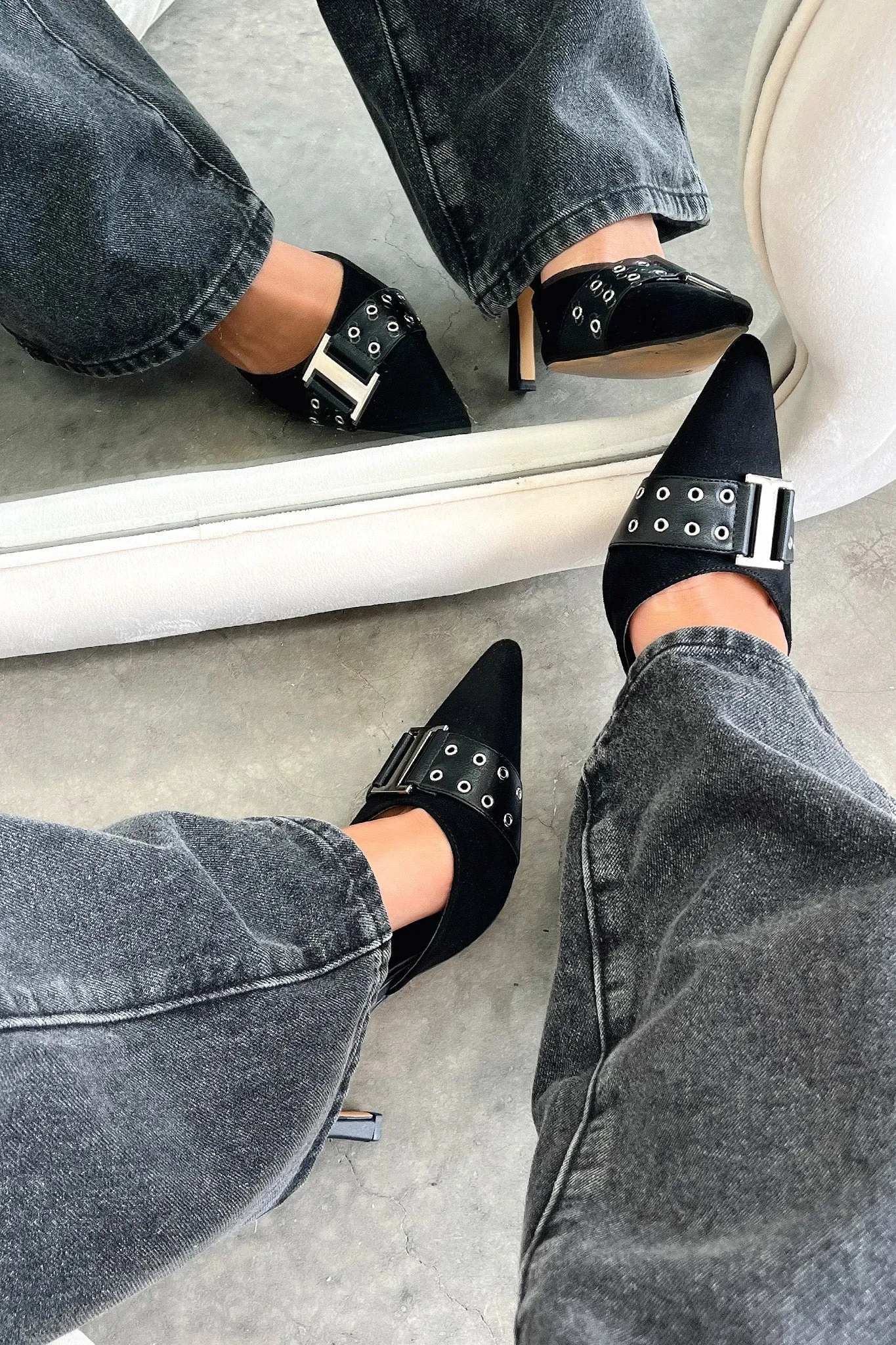Odina Heels - Black Chic Finish