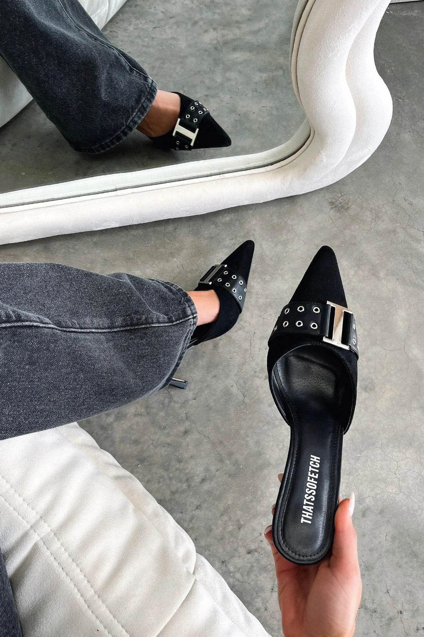 Odina Heels - Black Chic Finish