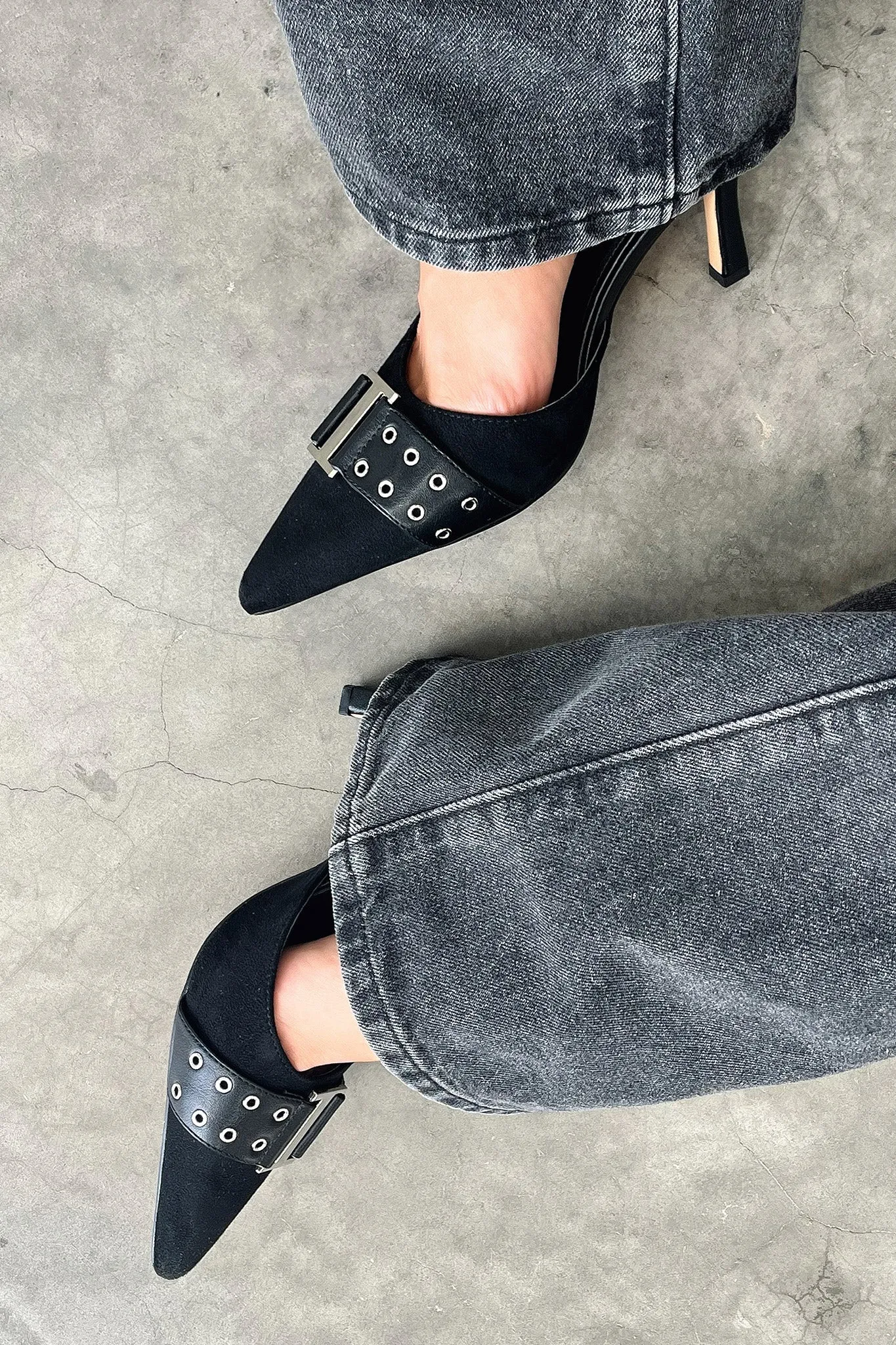 Odina Heels - Black Chic Finish