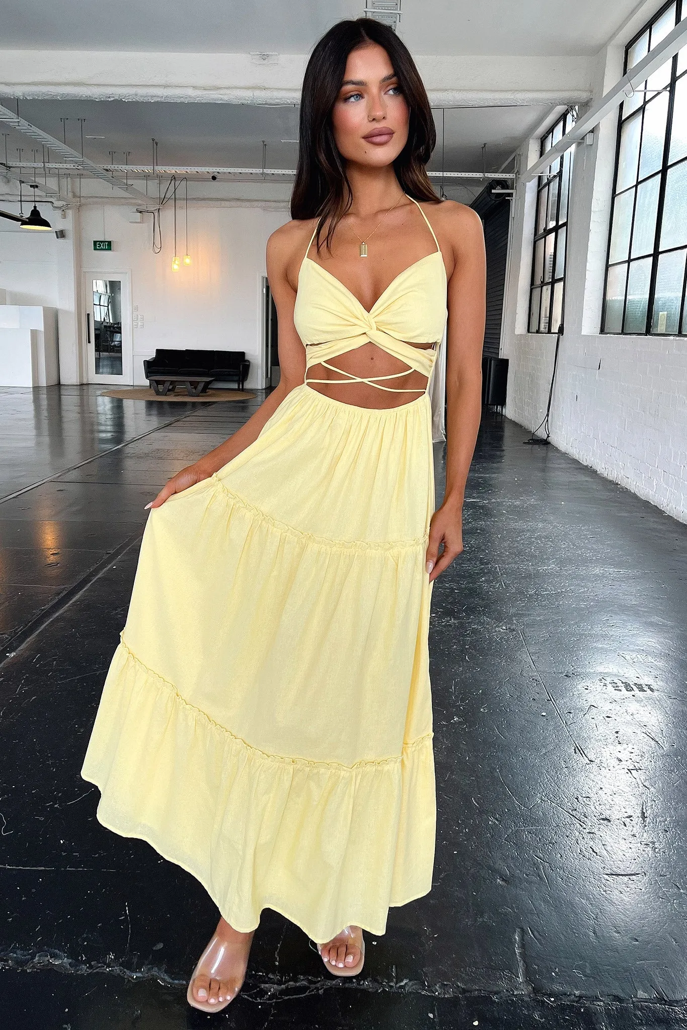 Ombre effect Lucy Maxi Dress - Yellow