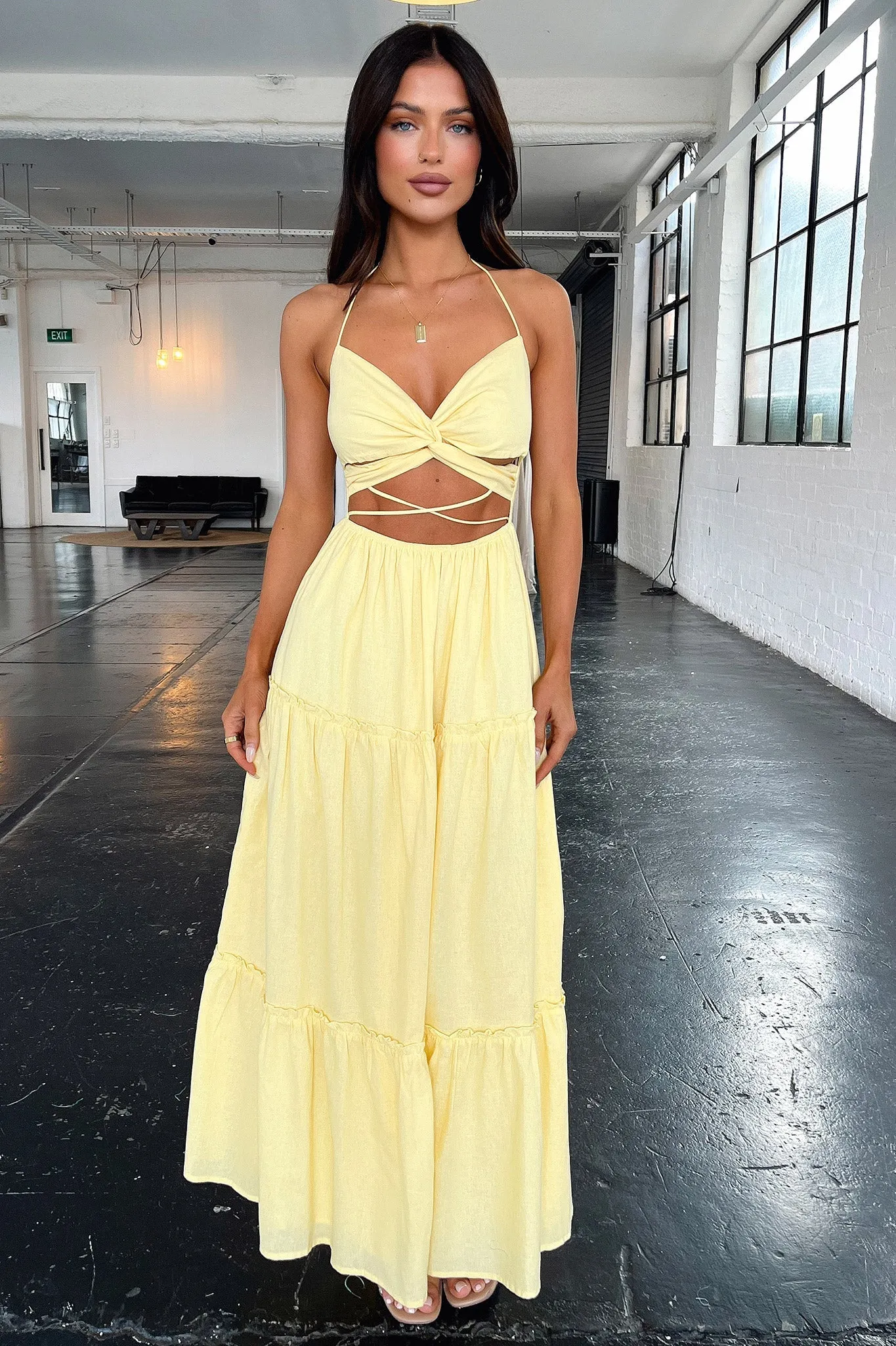 Ombre effect Lucy Maxi Dress - Yellow
