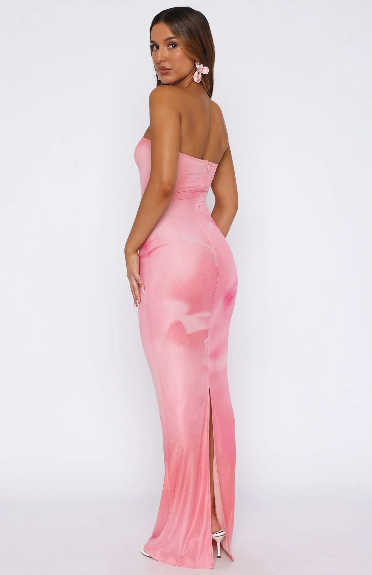 On A Trip Maxi Dress Blossom Petal Linen Clothing