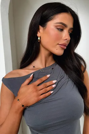 Stunning stone earrings Oriana Bracelet - Gold / Black