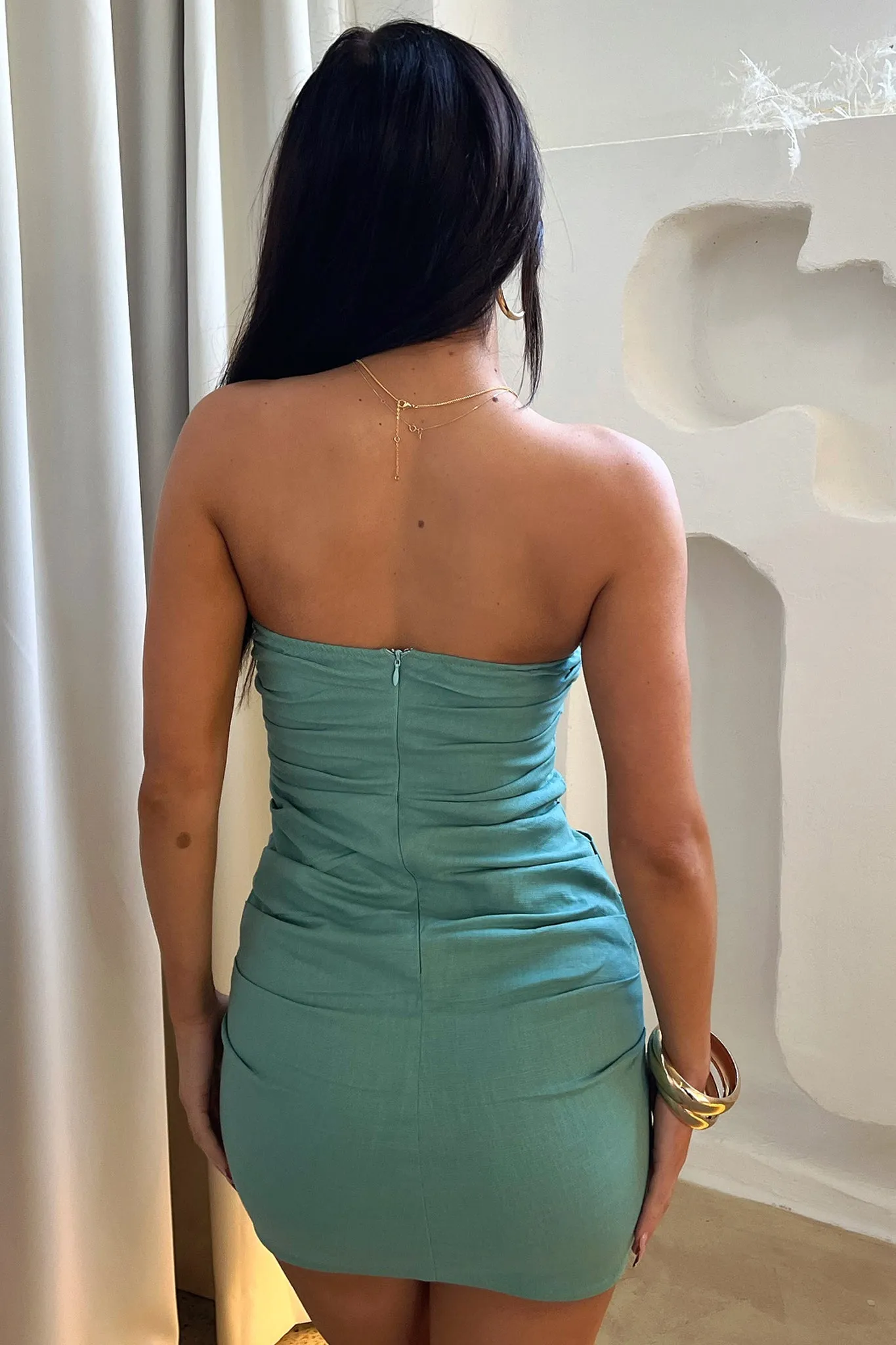 Party Charm Marina Dress - Sage