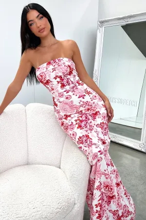 Charms Maxi Dress - Pink Floral Travel Easy