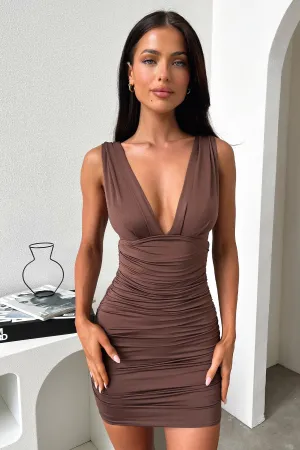 Pop Look Playful youthful dress Trixie Dress - Brown