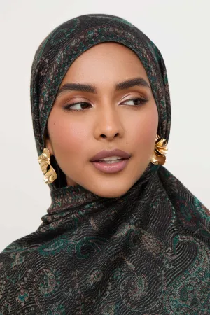 Plaid Design Pashmina Hijab Scarf -  Rainforest
