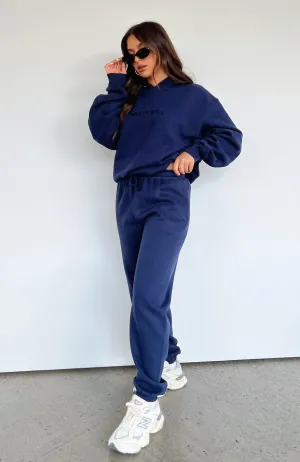 Stay Lifted Sweatpants Navy Core Movement Soft Touch