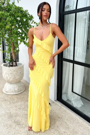 Pippa Maxi Dress - Baby Yellow Opal Glow