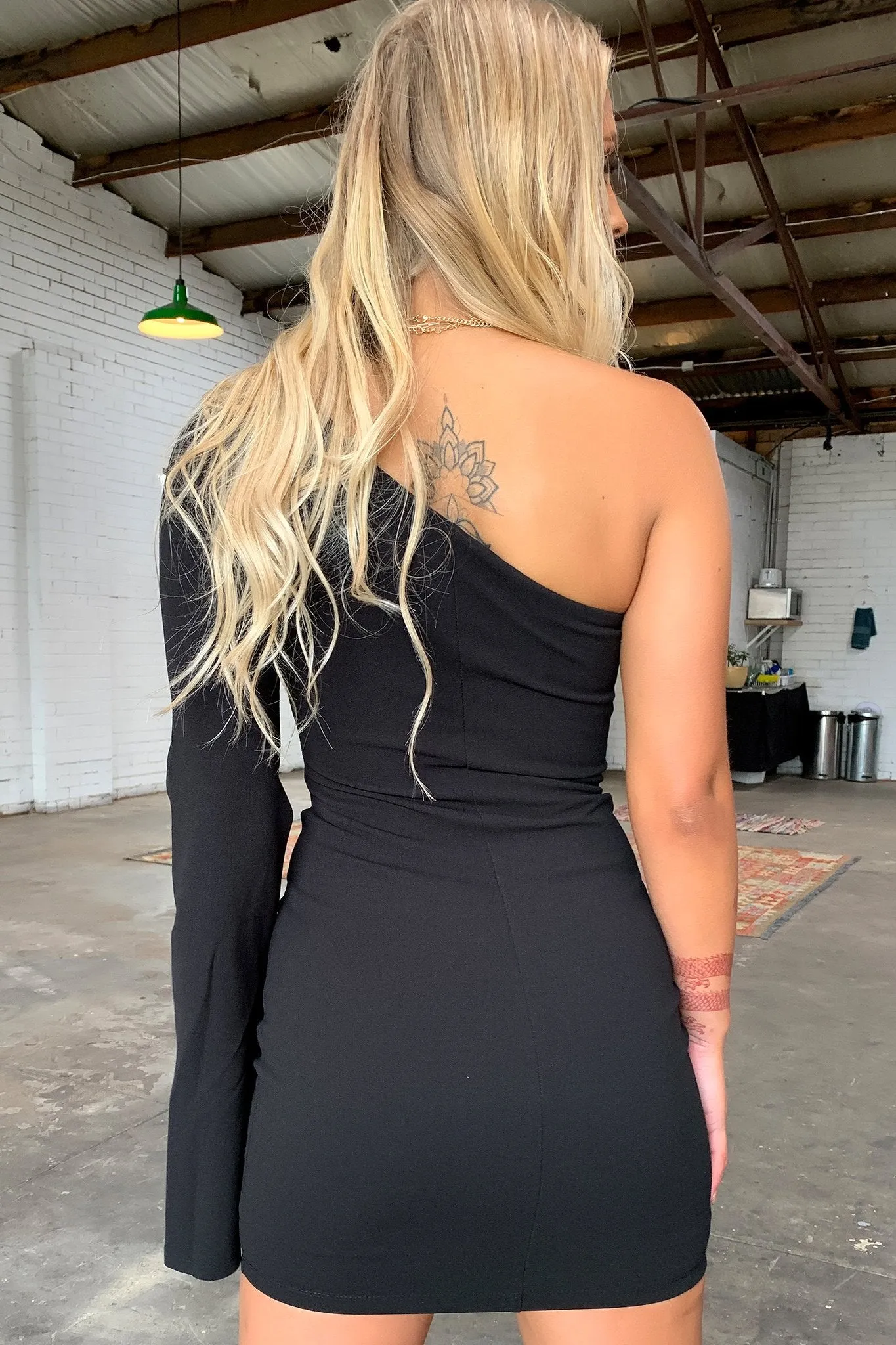 Polka Dots Cologne Dress - Black