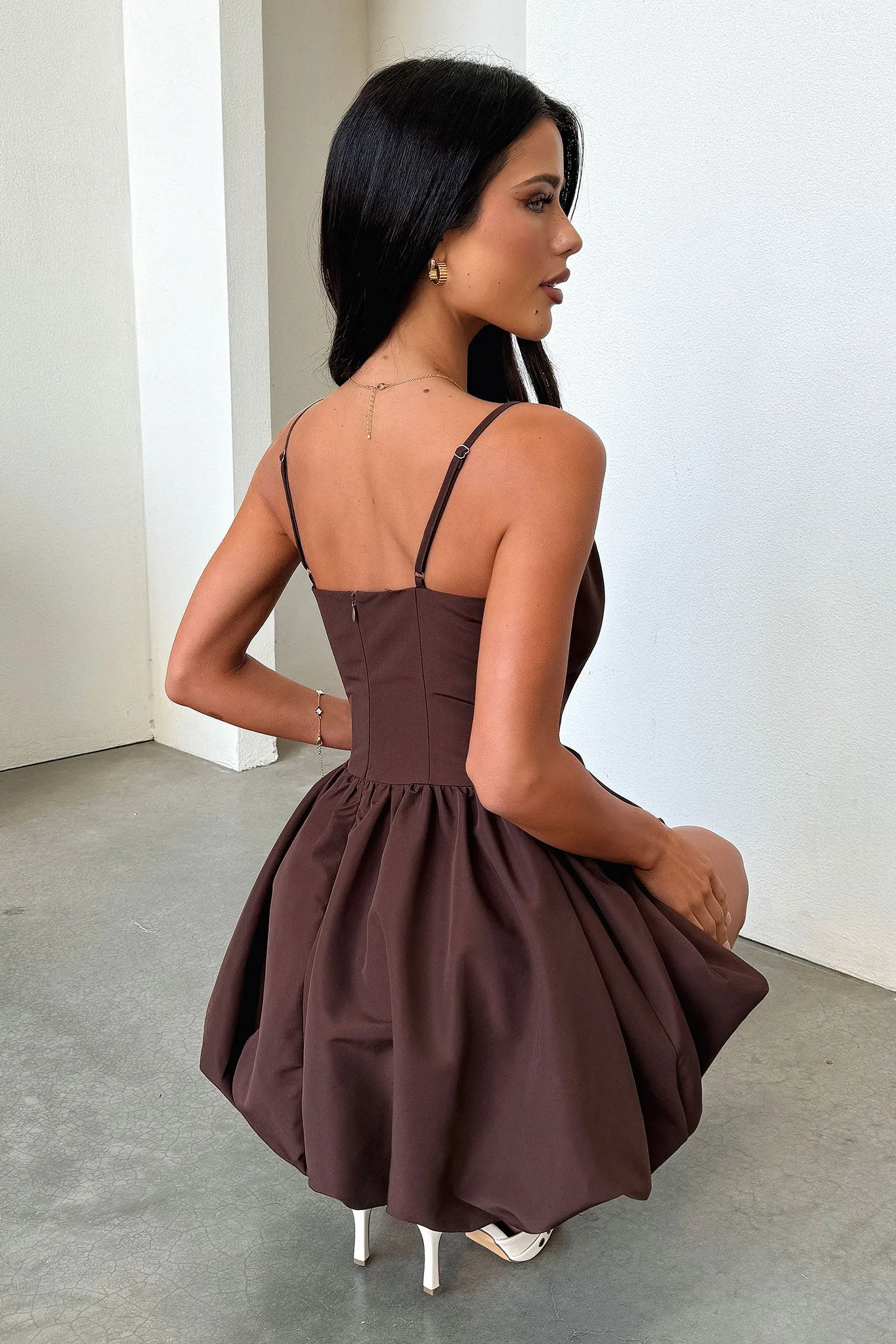Poolside Mood Albin Dress - Brown
