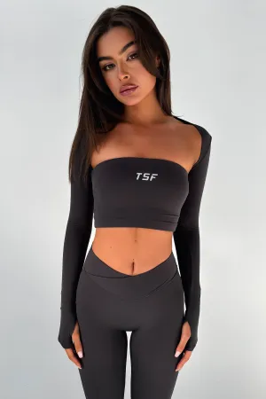 Seamless Support Koda Strapless Crop - Grey