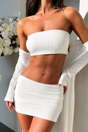 Positano Crop - White Modern Fit complex appearance