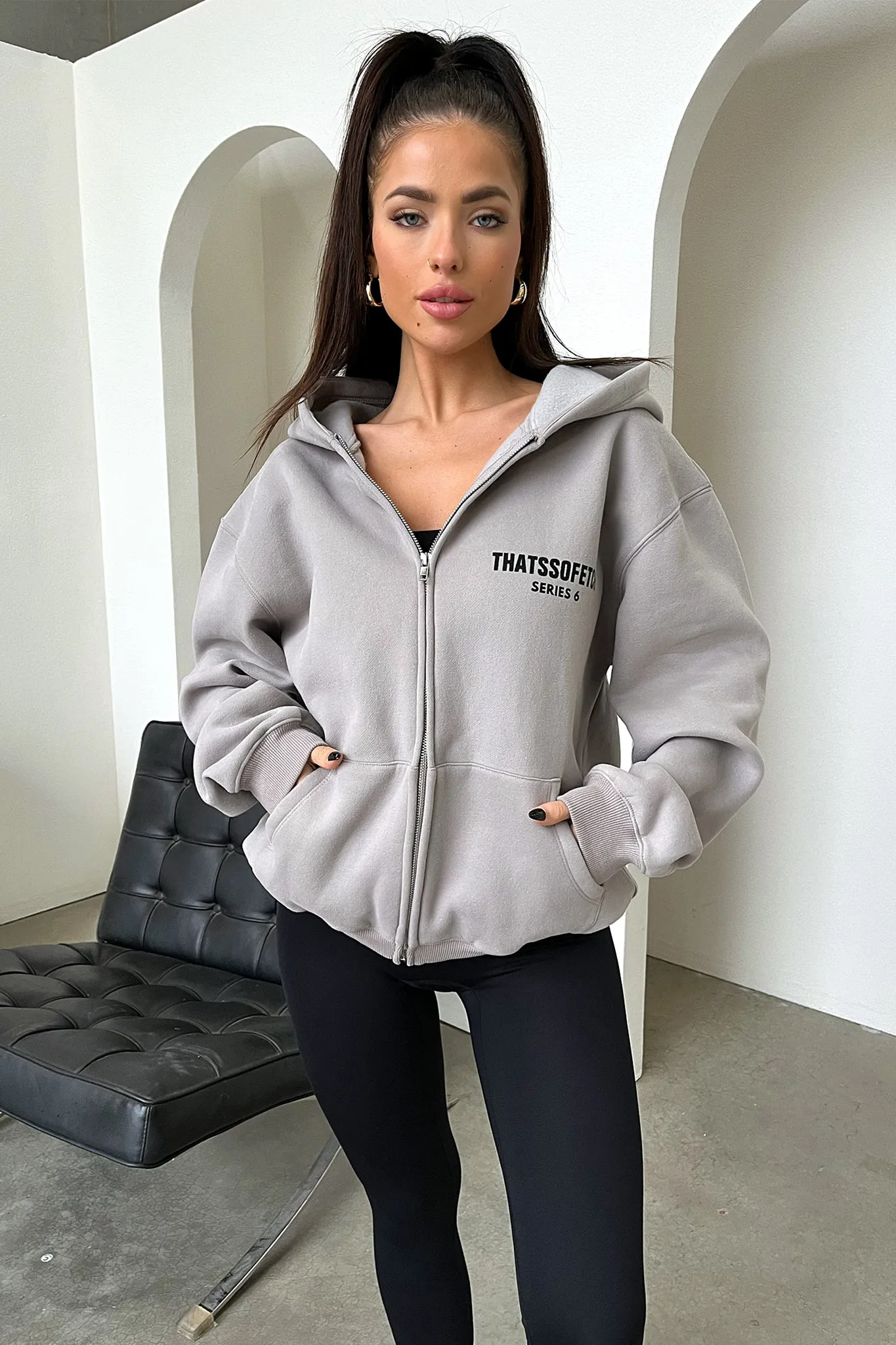 Series 6 Zip Up Hoodie - Grey Wardrobe Essential Stylish Basics