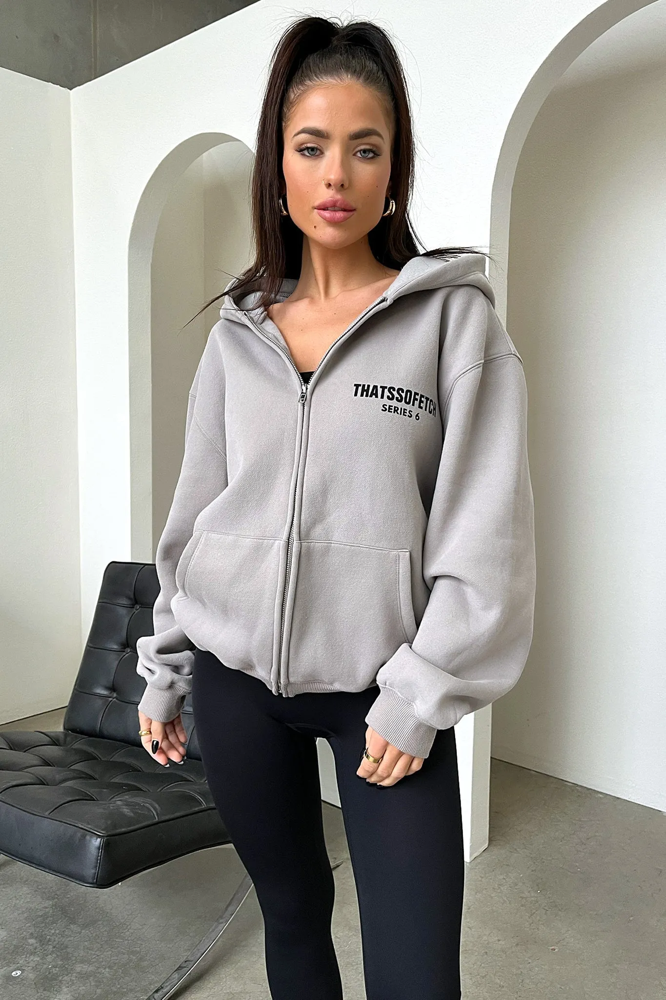 Premium Ensemble Series 6 Zip Up Hoodie - Grey