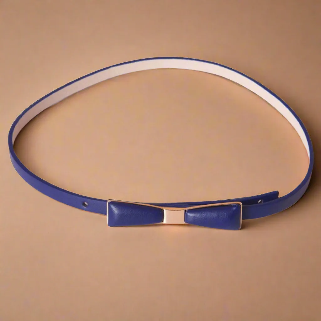 Premium Fit Adjustable Length Retro-Inspired Metal Bow Belt