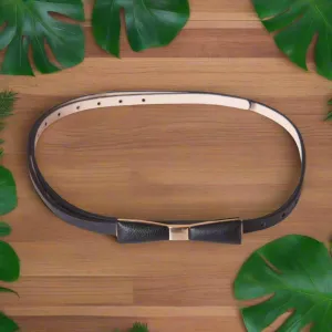 Adjustable Length Retro-Inspired Metal Bow Belt All Weather Lifestyle High Quality Wear