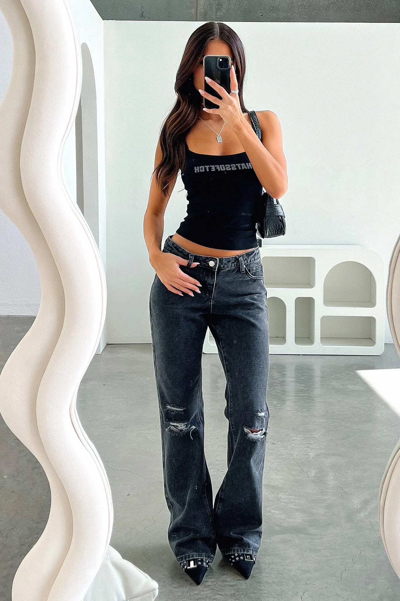 Premium Touch Jesse Low Rise Jeans - Black