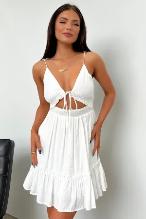 Primerose Dress - White Fashionable short dress for events Mini for a night out
