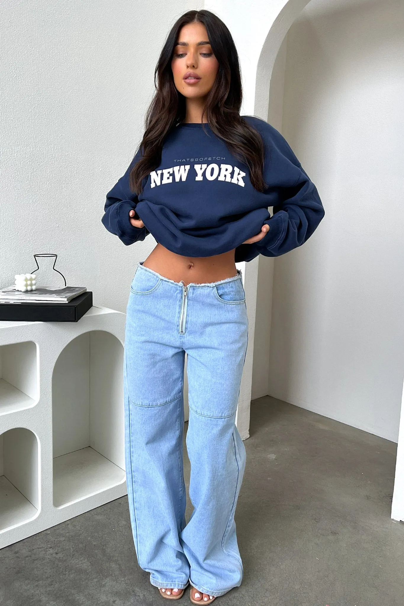 Quick-Dry Tech New York Crewneck - Navy