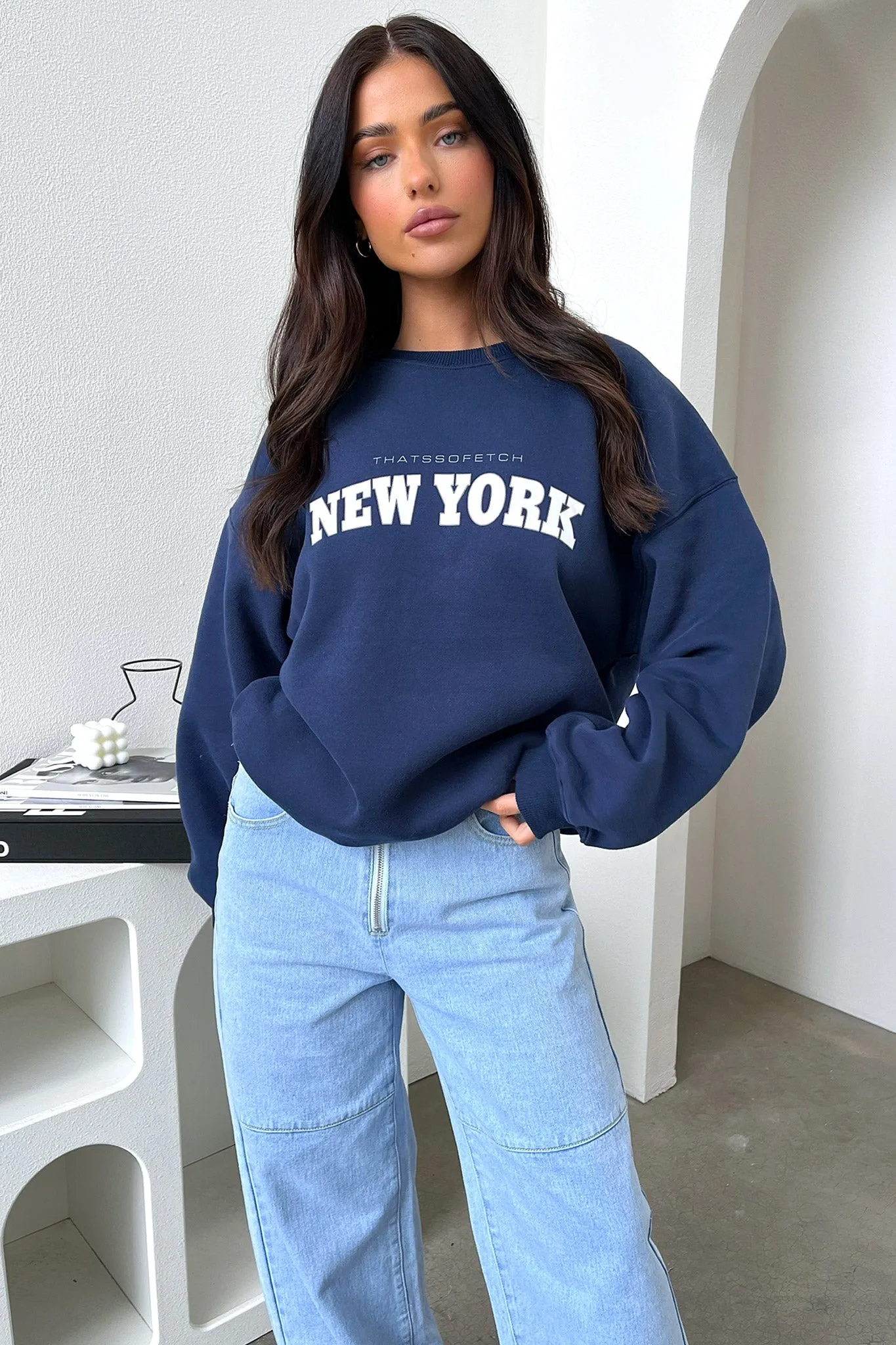 Quick-Dry Tech New York Crewneck - Navy