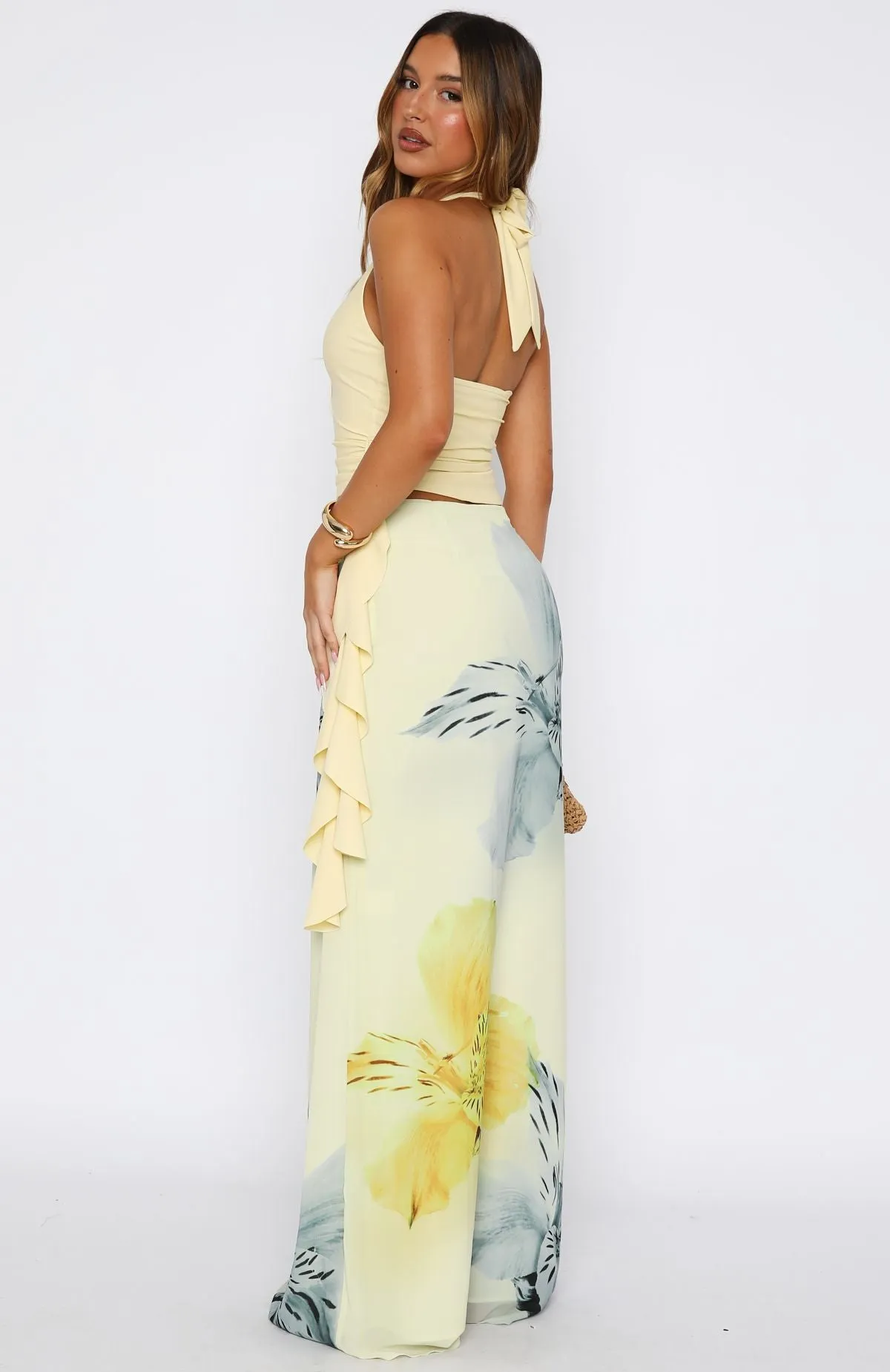 Quick Evaporation Our Love Maxi Skirt Lemon Blossom