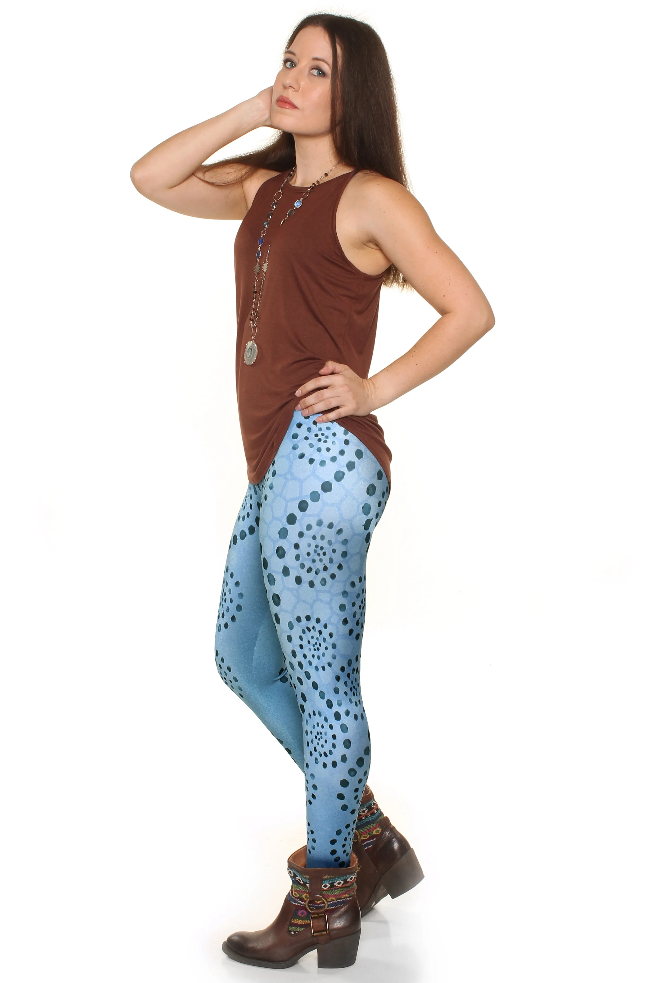 Radiant Swirls Leggings Vibrant Colors