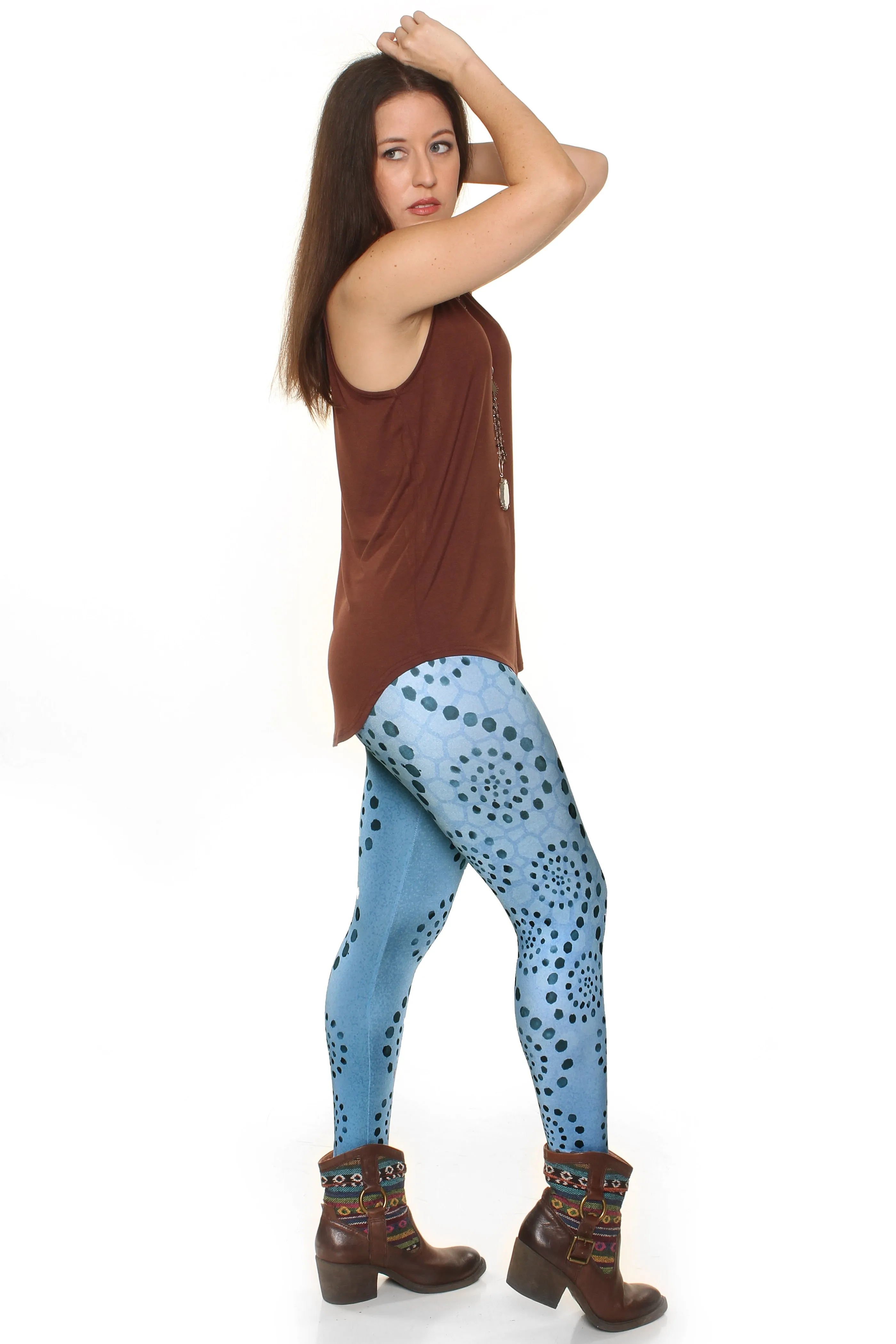 Radiant Swirls Leggings Vibrant Colors
