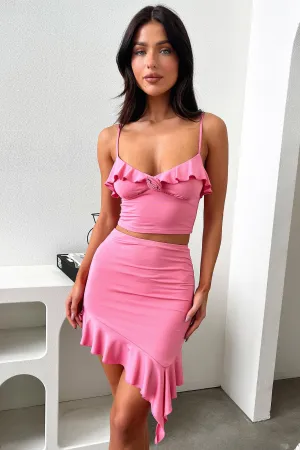 Smart Texture Ramina Skirt - Pink