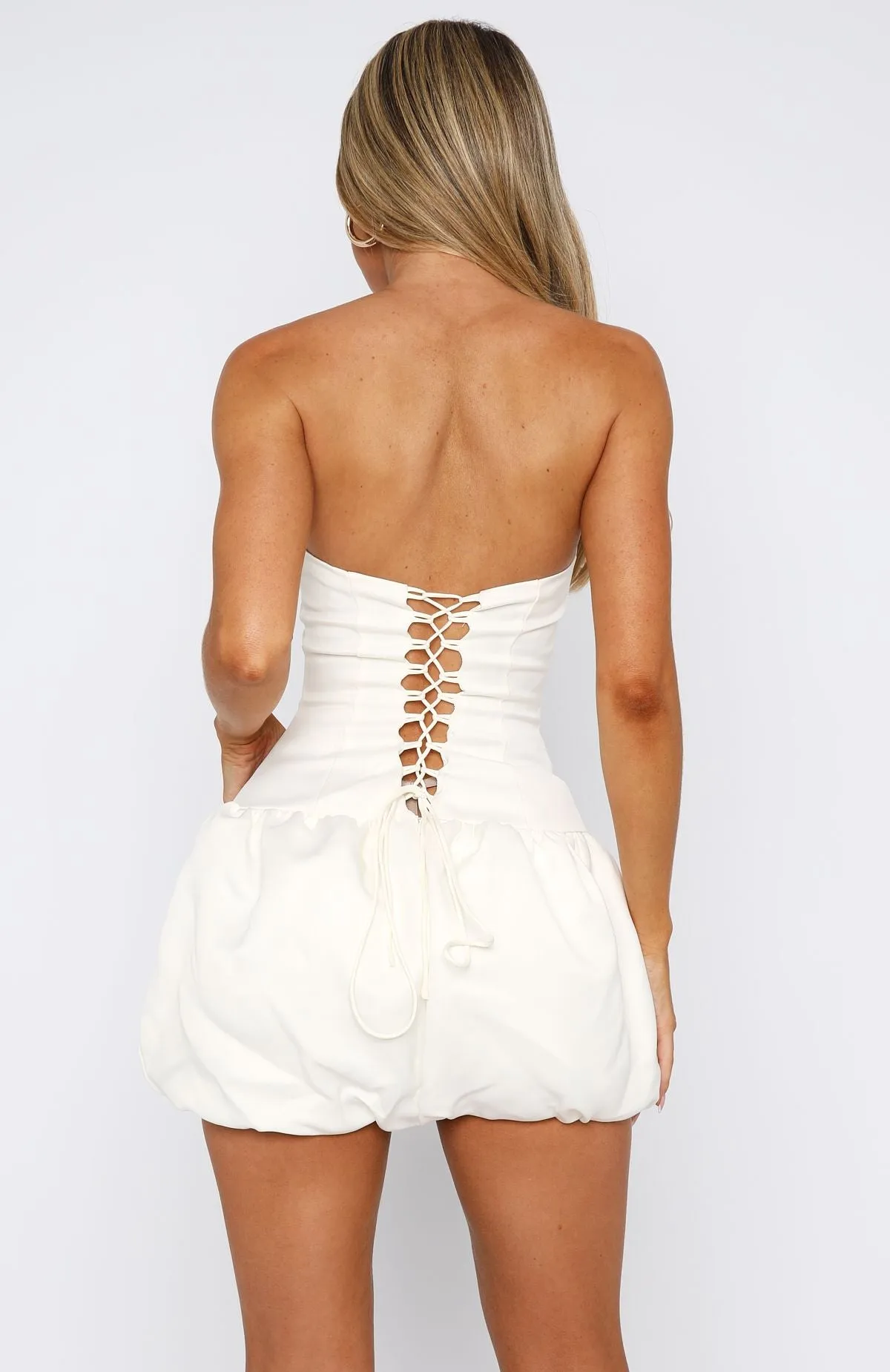 Red Carpet Sunshine Serenade Mini Dress Cream