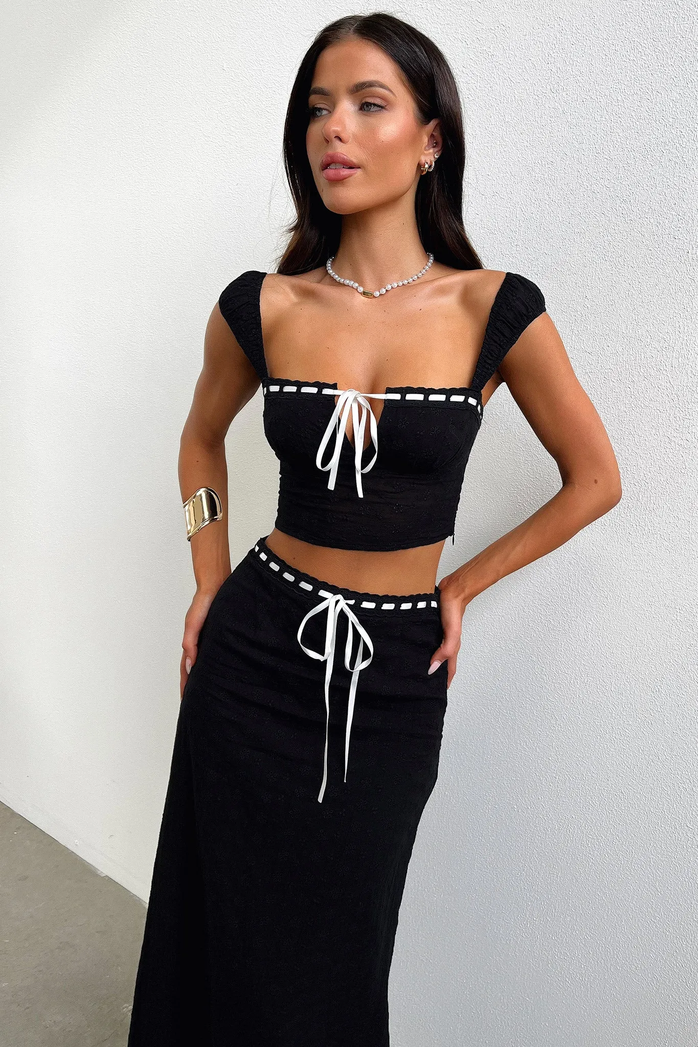 Relaxed Comfort Flora Maxi Skirt - Black