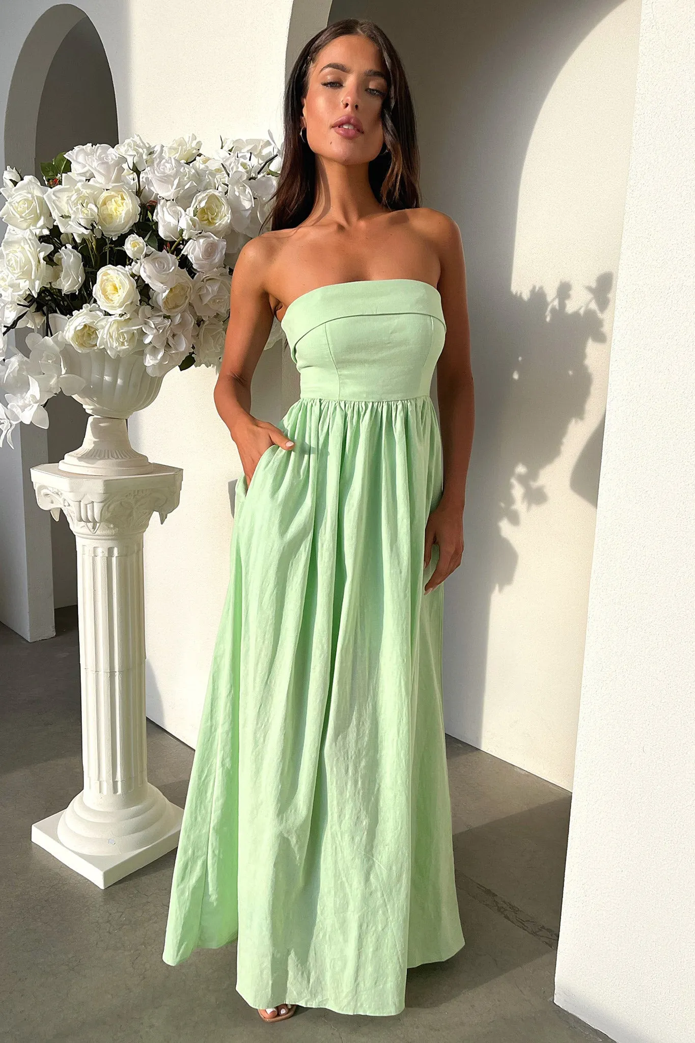 Relaxed Vibe Cornell Maxi Dress - Sage