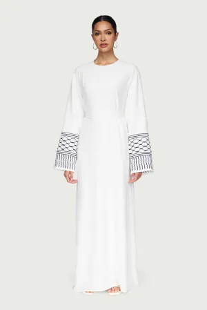 Rooftop-Event Dima Embroidered Maxi Dress - White