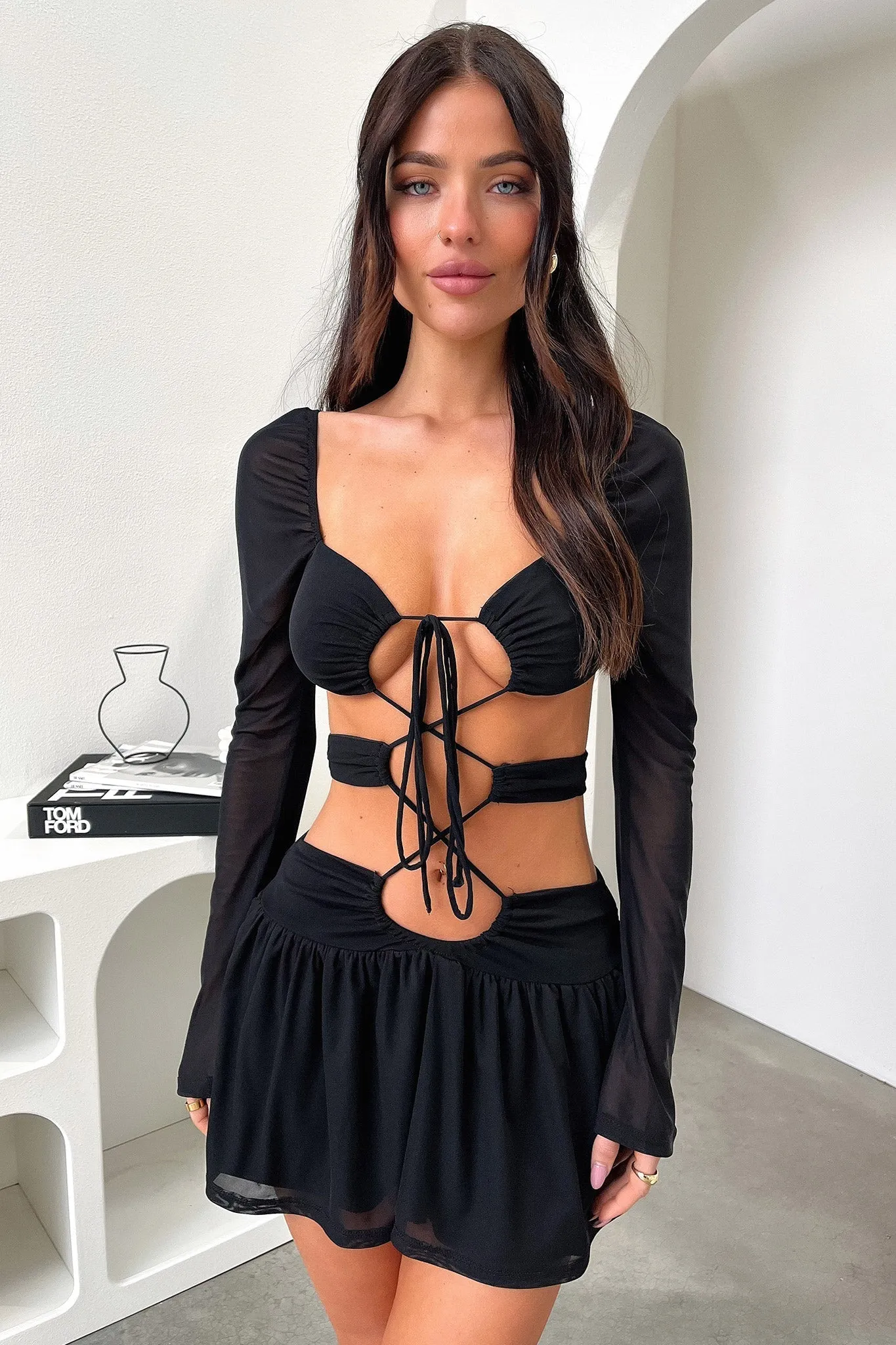 Retro Style Ileana Dress - Black