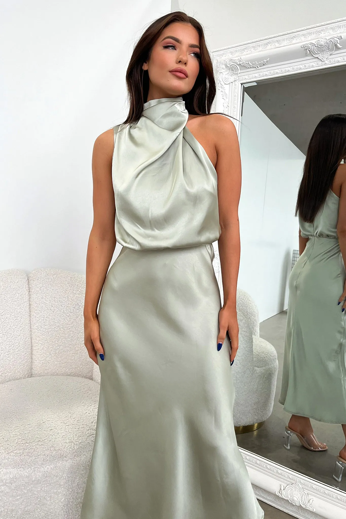 Rich Color Santorini Maxi Dress - Sage