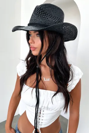 Ricky Cowboy Hat - Black Flattering-Cut