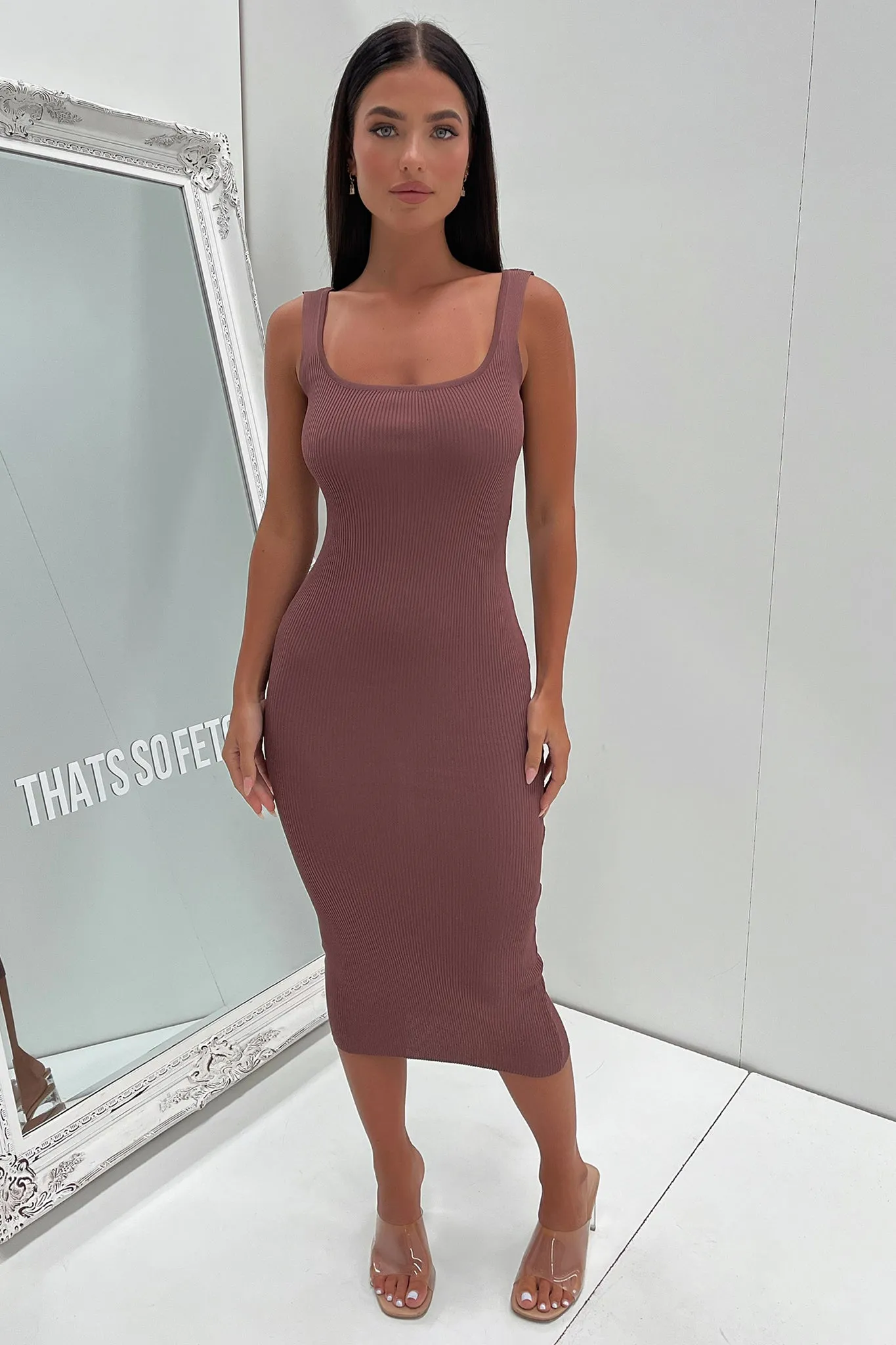 Romantic Moments Neeha Midi Dress - Brown